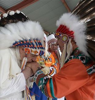 The Pope in Maskwa Park (Photo: Catholic Press Photo)