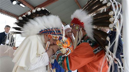 The Pope in Maskwa Park (Photo: Catholic Press Photo)